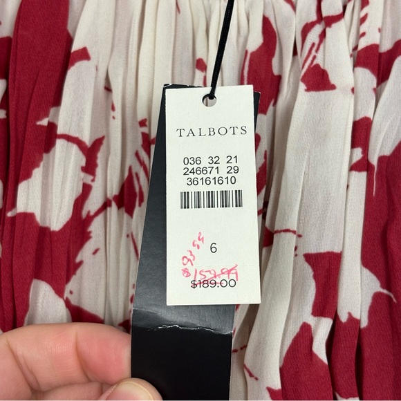 Talbots Liya Floral Sleeveless Empire Waist Dress Size 6 NWT - Picture 7 of 9